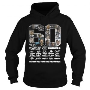 60 years of Oakland Raiders 1960 2020 signature thank you for the hoodie