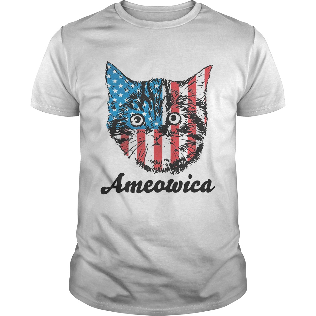 Ameowica Cat American flag shirts