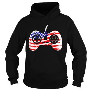 American Flag Video Game Controller Patriotic 4th of July hoodie