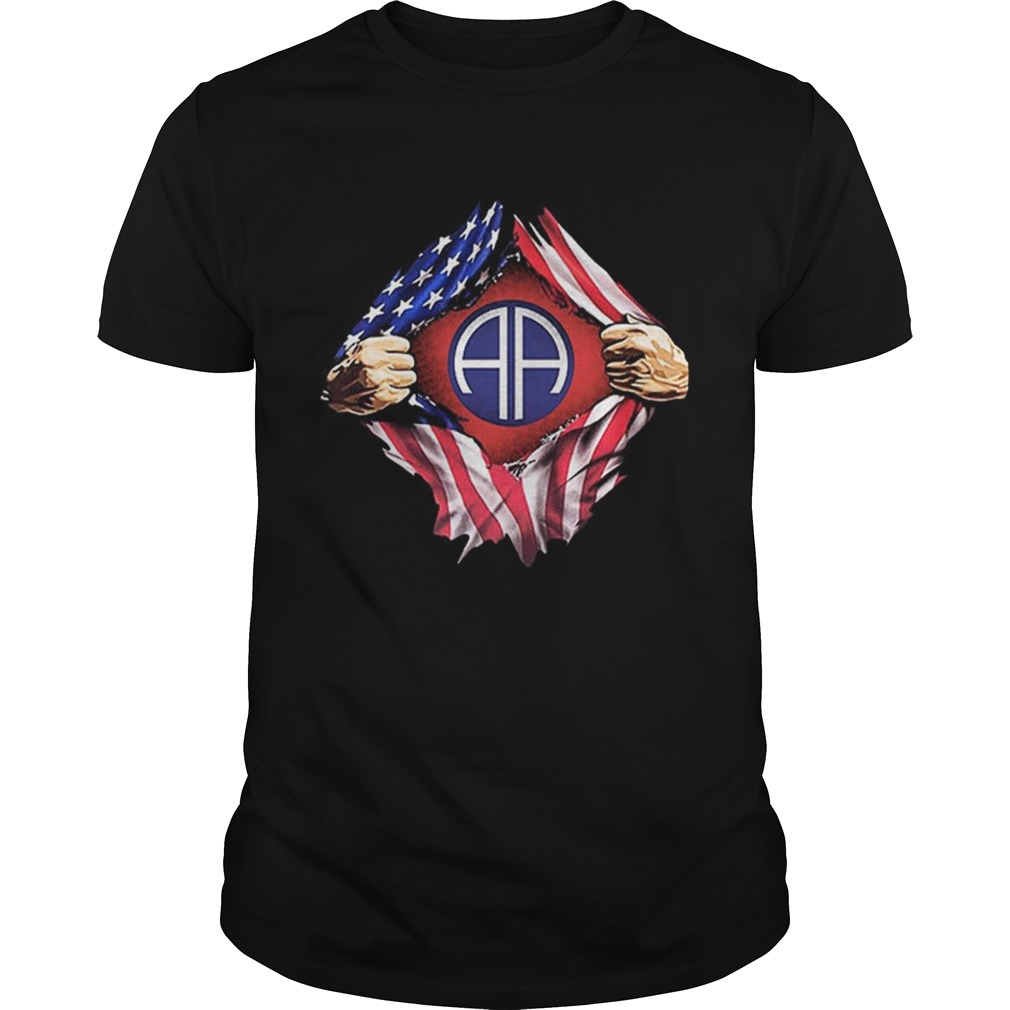 American flag 82nd Airborne Division shirt