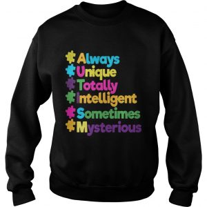 Autism always unique totally intelligent sometimes mysterious sweatshirt