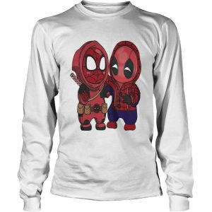 Baby Chibi Spiderman And Deadpool longsleeve tee