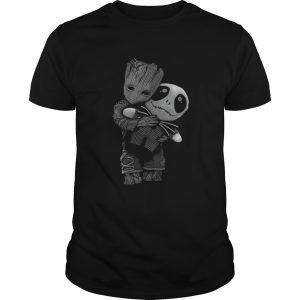 Baby Groot hug Jack Skellington unisex