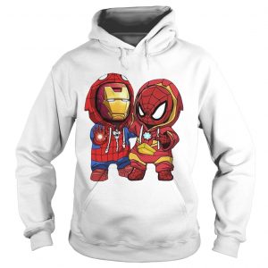 Baby Iron Man and baby Spiderman hoodie