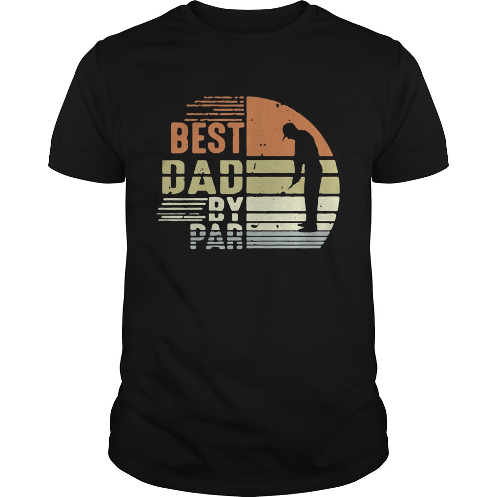 Best dad by par golf retro shirt