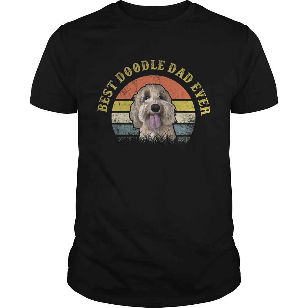 Best doodle dad ever retro shirt