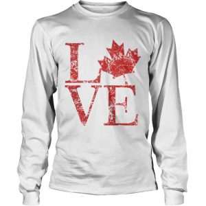 Canadian Love Canadian Live Canada Day longsleeve tee