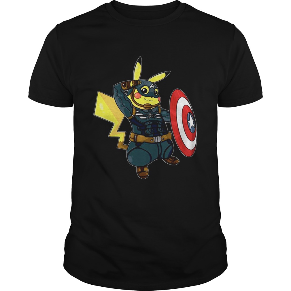 Captain America pikachu marvel avengers shirts