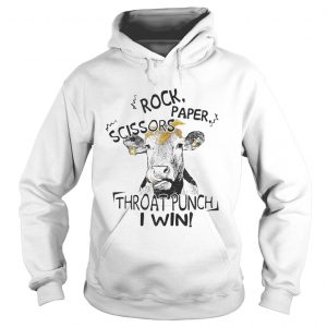 Cattle Rock paper scissors throat punch I win hoodie