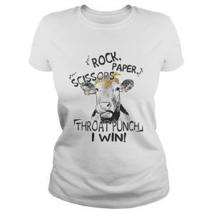 Cattle Rock paper scissors throat punch I win ladies tee