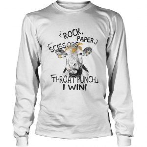 Cattle Rock paper scissors throat punch I win longsleeve tee