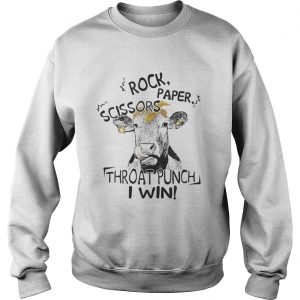 Cattle Rock paper scissors throat punch I win sweatshirt