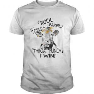 Cattle Rock paper scissors throat punch I win unisex