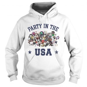 Chibi Marvel characters party in the USA hoodie