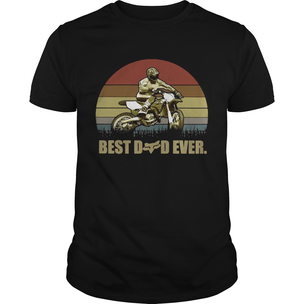 Fathers Day Motocross best dad ever shirt