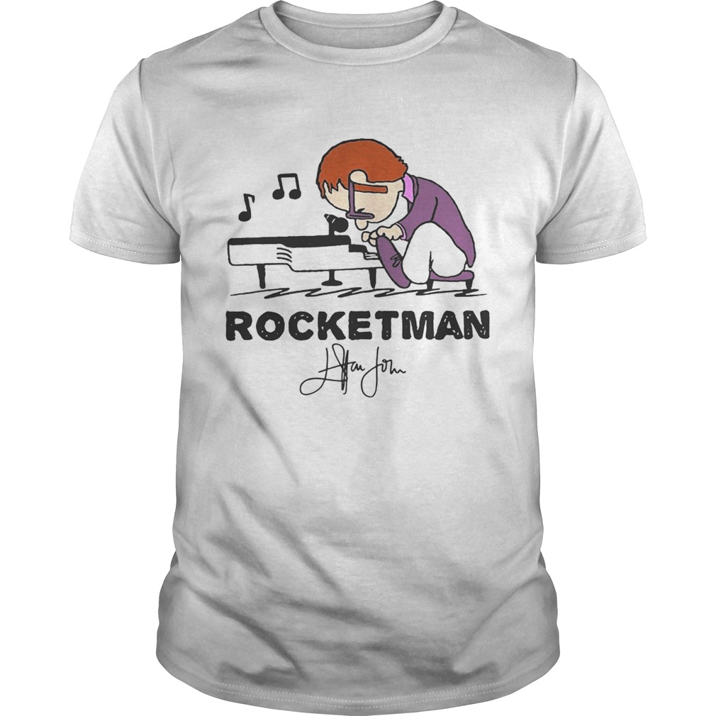 Freddie Mercury playing piano rocketman signature shirts