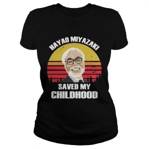 Hayao Miyazaki saved my childhood vintage sunset ladies tee