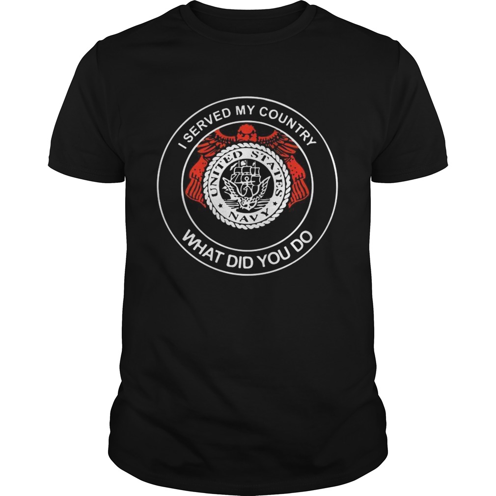 I served my country United States navy what did you do shirts