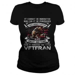 It cannot be inherited nor can it be purchased veteran ladies tee