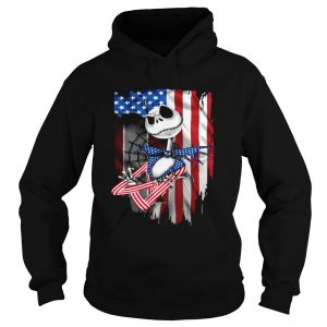 Jack Skellington American flag independence day hoodie