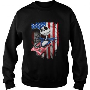 Jack Skellington American flag independence day sweatshirt