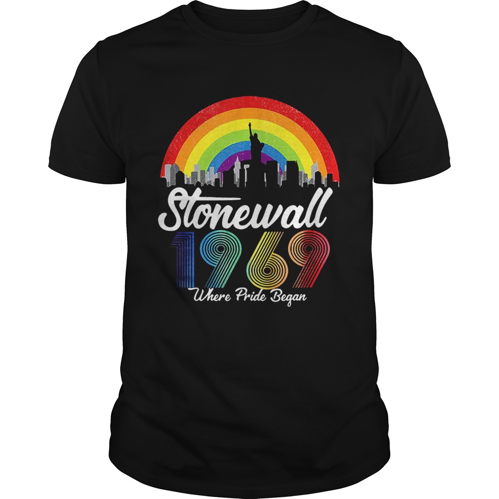 LGBT Stonewall 1969 where pride began shirt