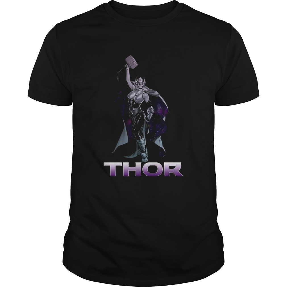 Marvel Female Thor Celestial Hammer In Air Shirts