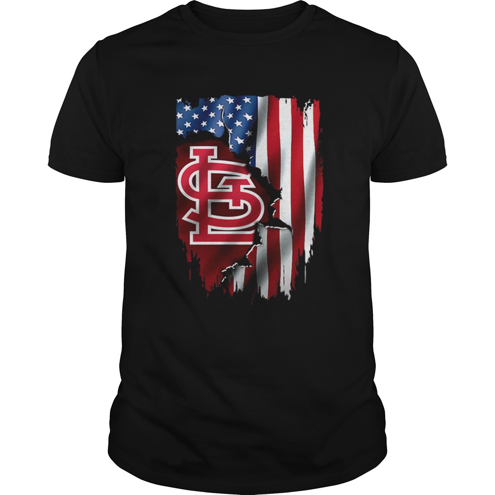 Mashup American Flag StLouis Cardinals MLB shirt