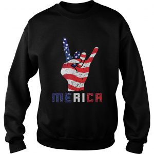 Merica Rocks Usa Flag 4th Of July Outfit sweatshirt