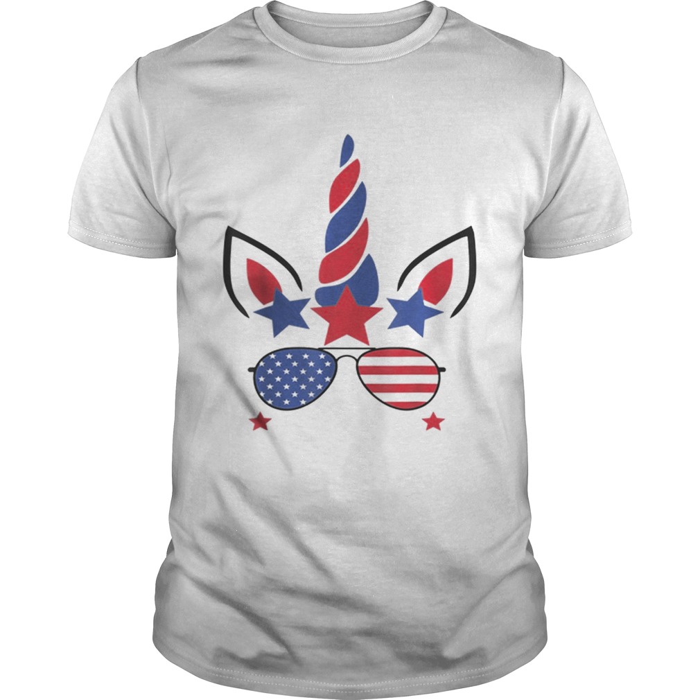 Original 4th Of July Unicorn American Flag Patriotic Gift Shirt