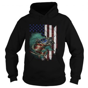 Original Bass Fishing 4th Of July American flag hoodie