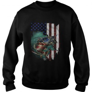 Original Bass Fishing 4th Of July American flag sweatshirt