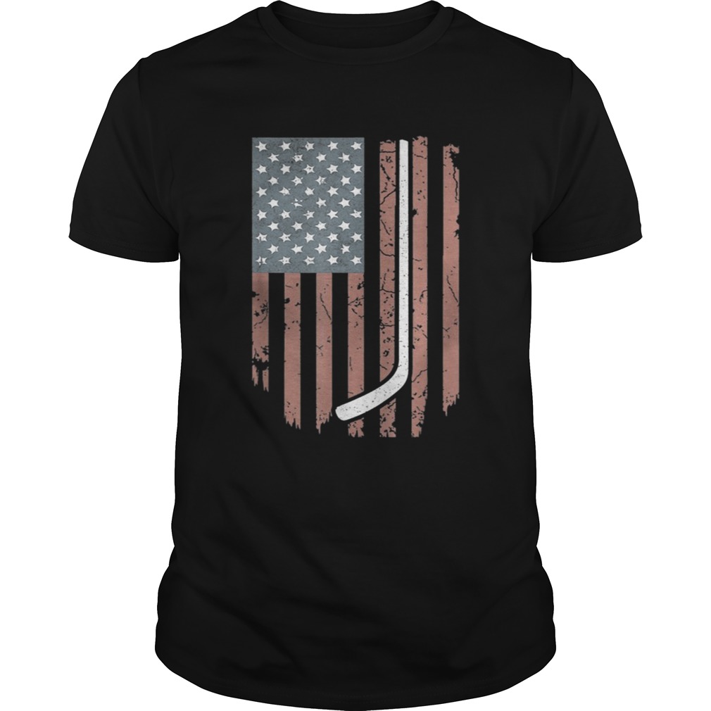 Original Vintage American Flag Hockey Clothing 4th July Shirt