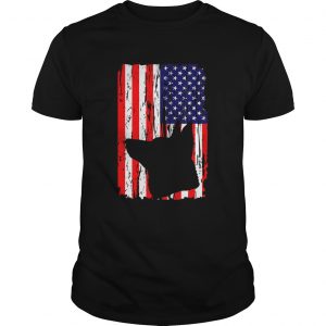 Patriotic German Shepherd American Flag Dog unisex