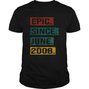 Premium Epic Since June 2008 11 Years Retro Vintage Bithday Gift unisex