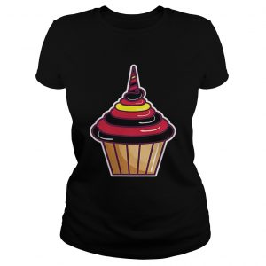 Premium Rubber Pride Pocket Cupcake Lgbtq Gay Rights Pride Week ladies tee