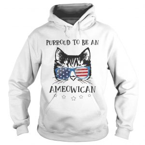 Purroud to be an Ameowican American flag hoodie