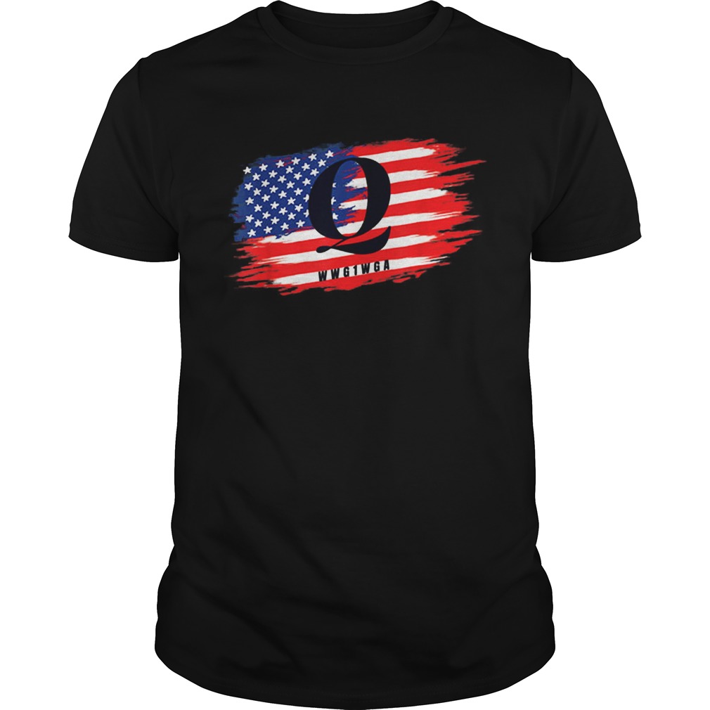 Qanon Wwg1wga American Flag Distressed shirt