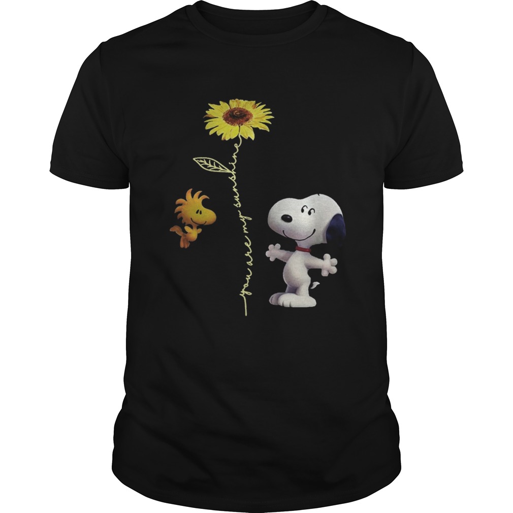 Snoopy and Woodstock You are my sunshine sunflower shirt