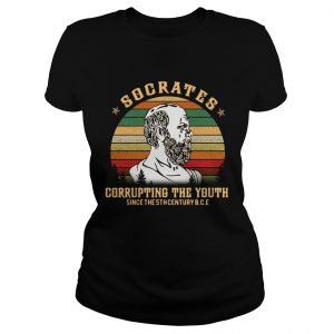 Socrates corrupting the youth since the 5th century BCE retro ladies tee