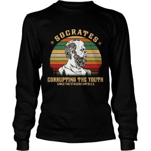 Socrates corrupting the youth since the 5th century BCE retro longsleeve tee