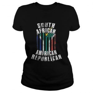 South African American Republican Africa Usa Flag Combo ladies tee