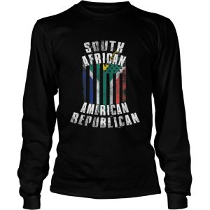 South African American Republican Africa Usa Flag Combo longsleeve tee