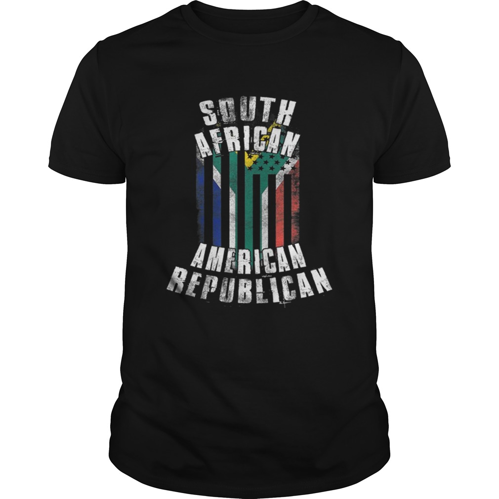 South African American Republican Africa Usa Flag Combo shirt