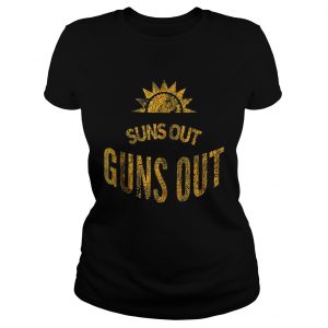 Sun Out Guns Out Black ladies tee