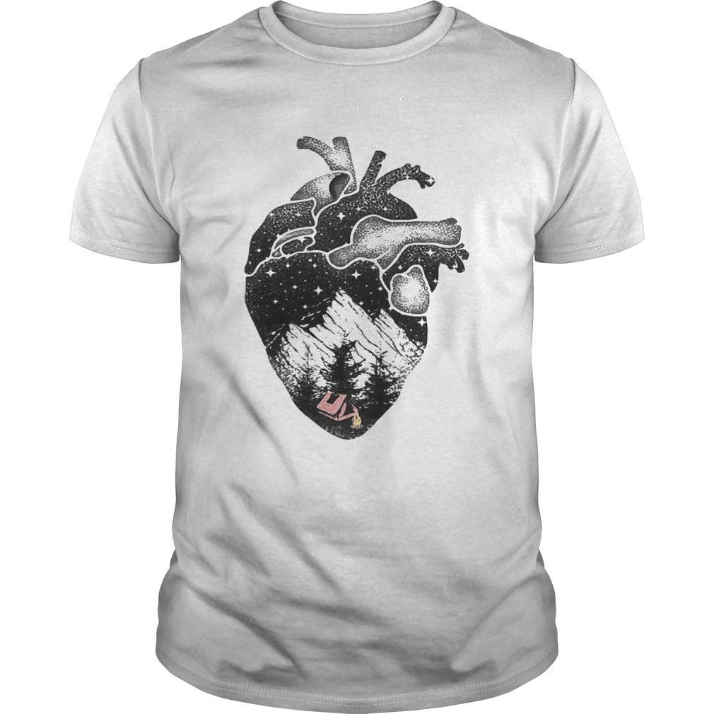 The landscapes inside the heart shirt