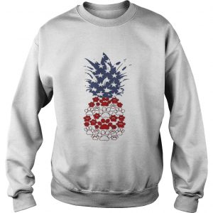 Top Paw dog pineapple American flag sweatshirt