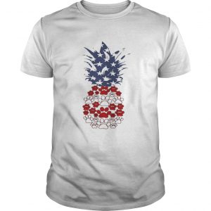 Top Paw dog pineapple American flag unisex