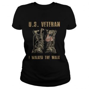 US Veteran I walked the walk ladeis tee