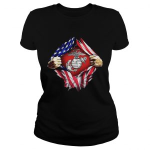 United States Marine Corps flag American ladies tee